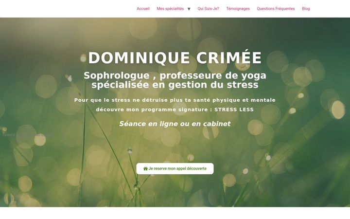Screenshot of dominiquecrimee.com