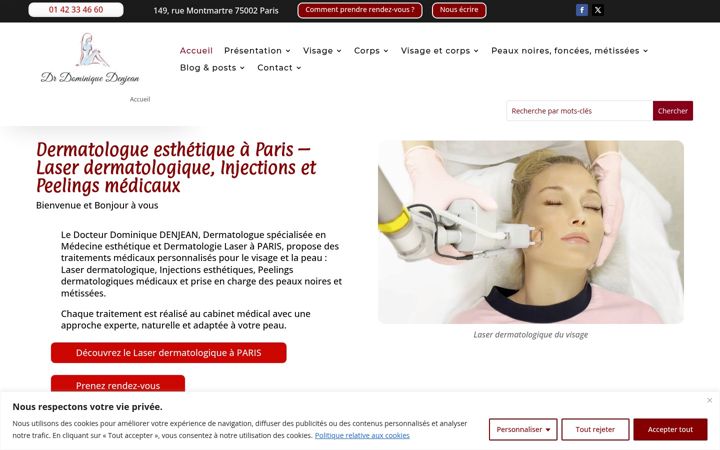 Screenshot of dominiquedenjean.com