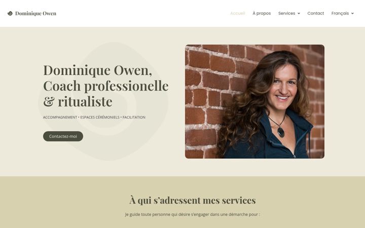 Screenshot of dominiqueowen.com
