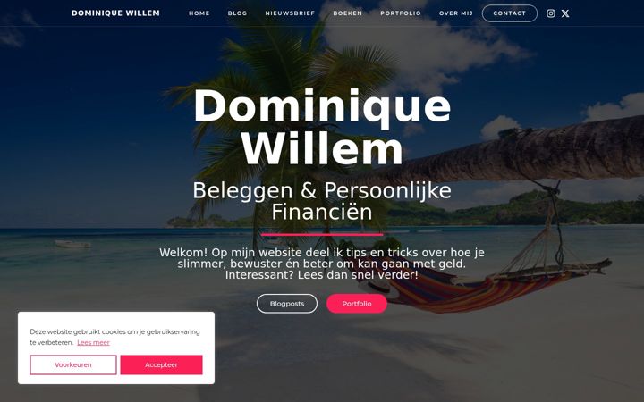 Captura de pantalla de dominiquewillem.nl