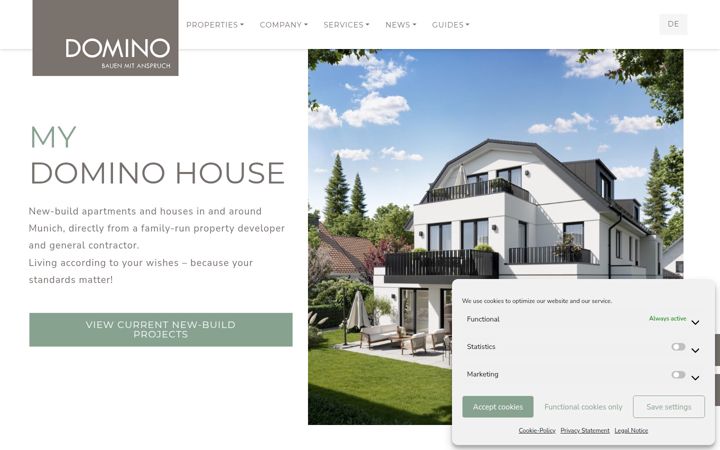 Screenshot of domino-bau.com