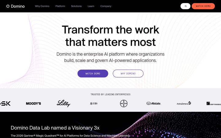 Screenshot of domino.ai