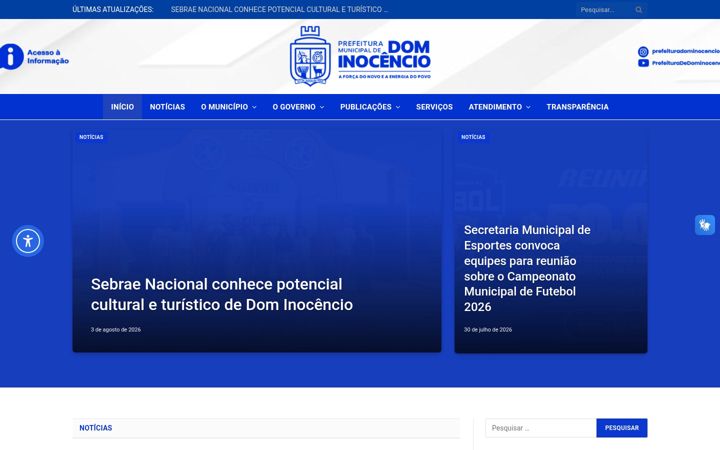 Screenshot von dominocencio.pi.gov.br