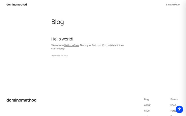 Screenshot of dominomethod.com