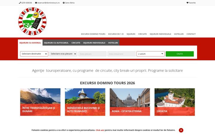 Screenshot of dominotours.ro