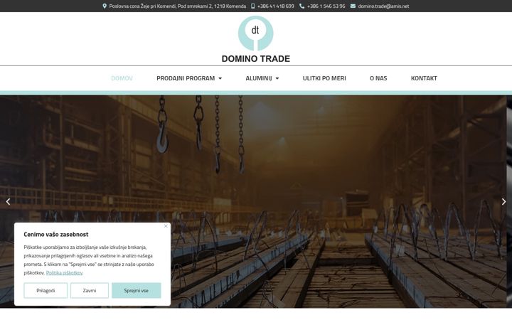 Ekrano kopija dominotrade.si
