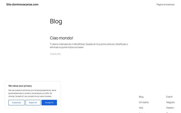 Screenshot of dominovacanze.com