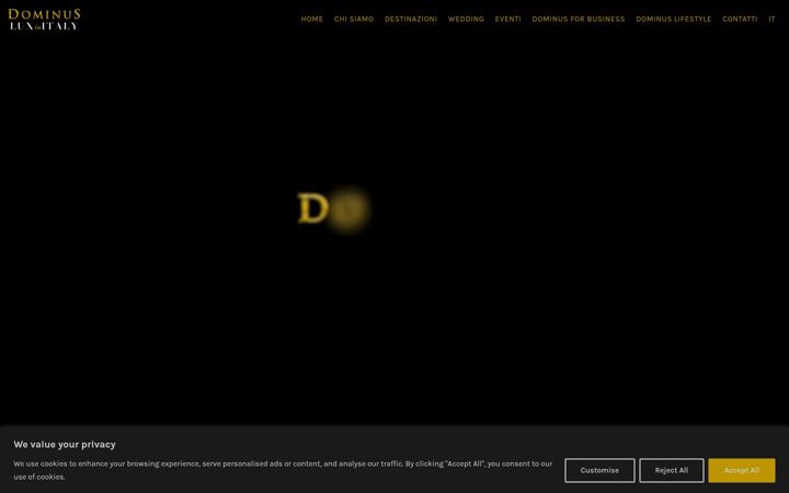 Screenshot of dominusluxinitaly.com