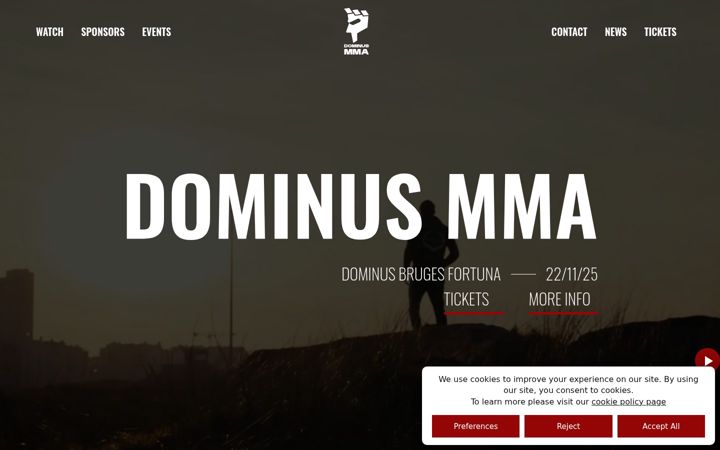 Screenshot of dominusmma.be