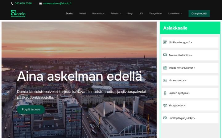 Screenshot of domio.fi
