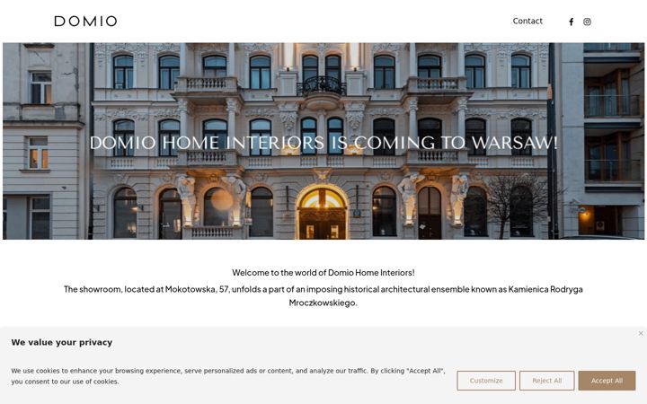 Screenshot of domiohome.com