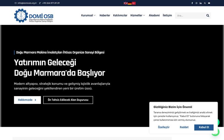Екранна снимка на domiosb.org.tr