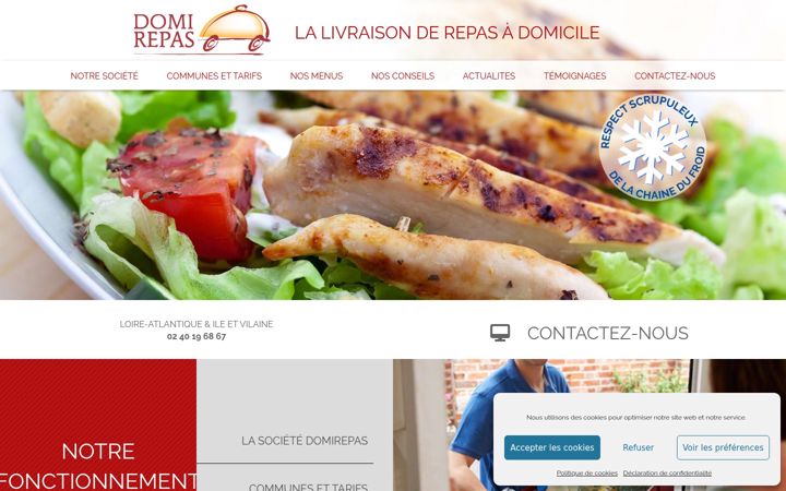Captura de pantalla de domirepas.fr