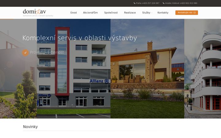 Screenshot di domistav.cz