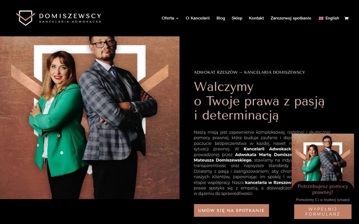 Screenshot von domiszewscy.pl
