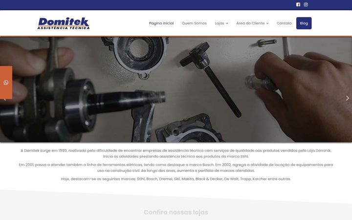 Screenshot von domitek.com.br