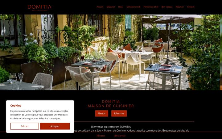 Screenshot of domitia-maisondecuisinier.fr
