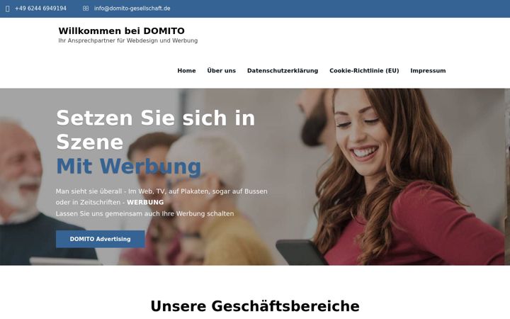 Ekraanipilt saidist domito-gesellschaft.de
