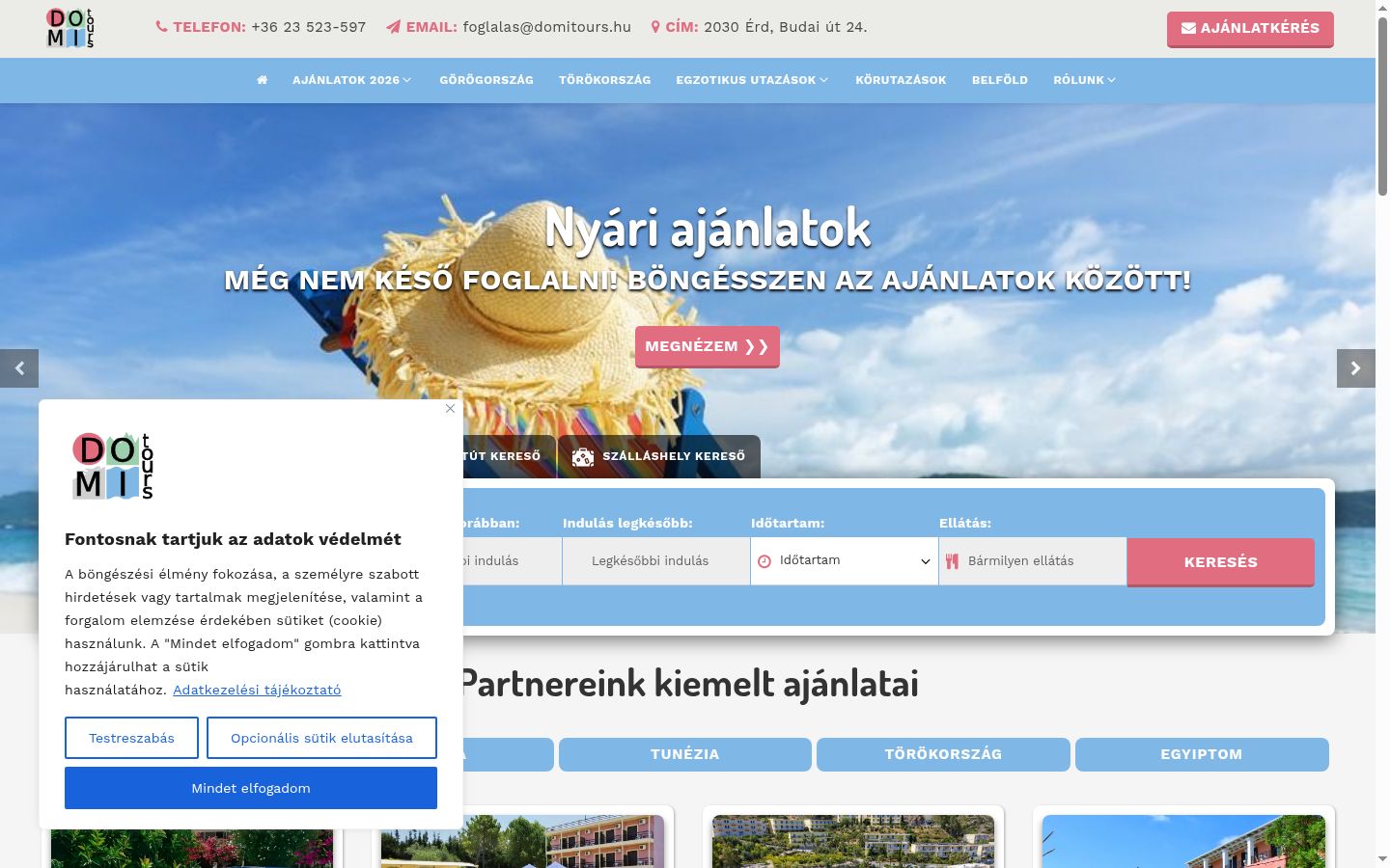 Screenshot des Einwilligungsbanners vor jeglicher Interaktion