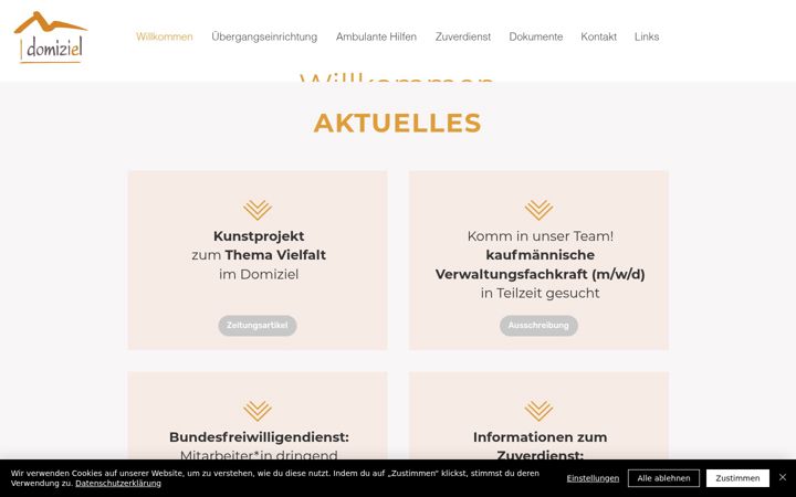 Ekraanipilt saidist domizielansbach.de