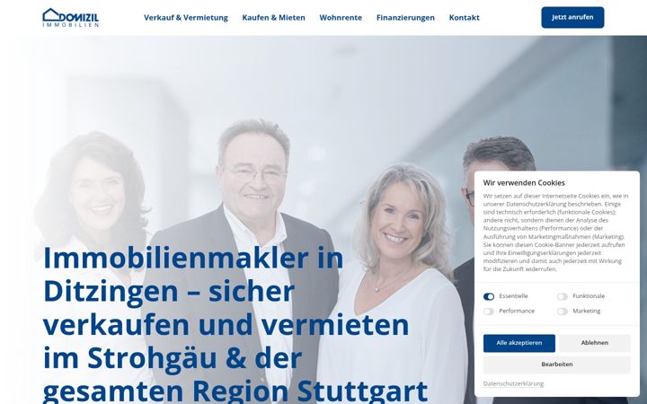 Ekraanipilt saidist domizil-immo.de