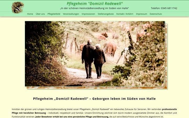 Skärmbild av domizil-radewell.de