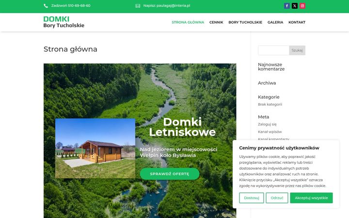 Screenshot van domkiborytucholskie.pl