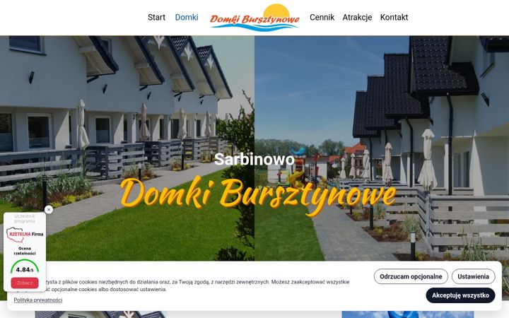Screenshot van domkibursztynowe.pl