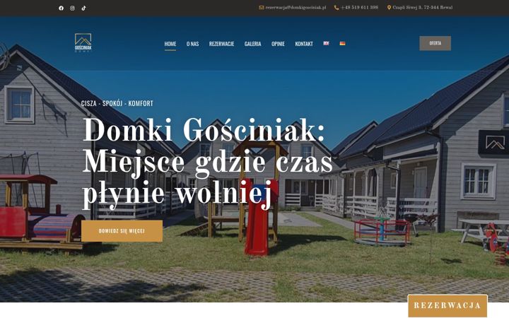 Screenshot of domkigosciniak.com
