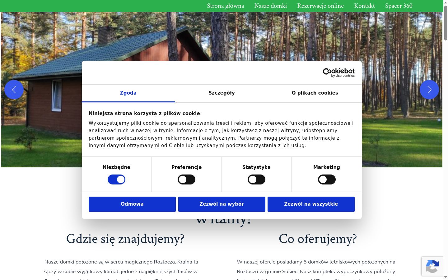 Snímka obrazovky banera súhlasu zobrazeného pred akoukoľvek interakciou