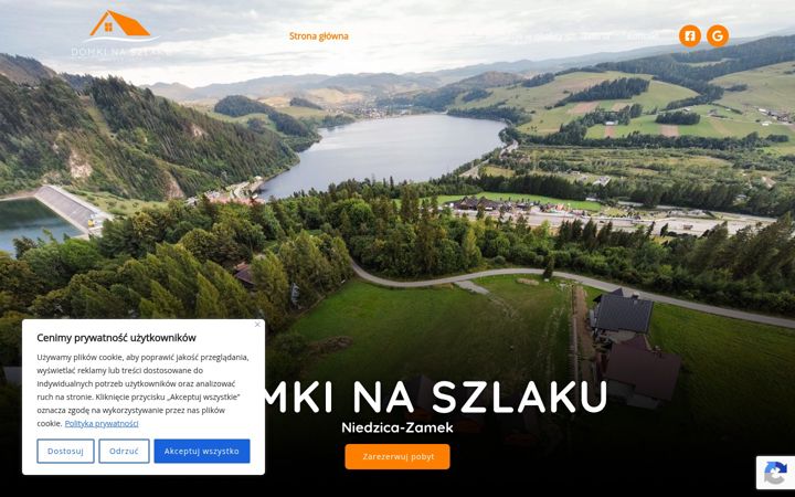 Captură de ecran a domkinaszlakuniedzica.pl