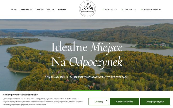 Captură de ecran a domkipodchmurka.pl