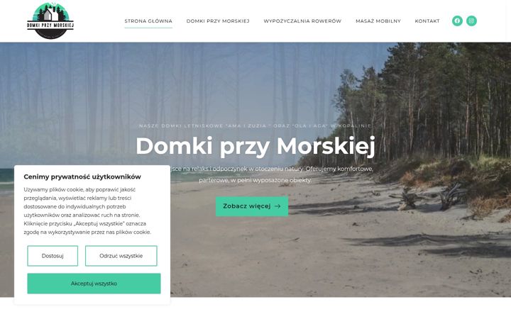Captură de ecran a domkiprzymorskiej.pl