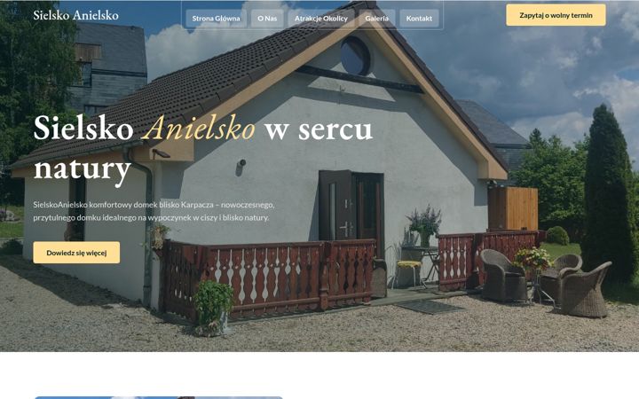 Captură de ecran a domkisielskoanielsko.pl