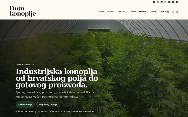 Skærmbillede af domkonoplje.eu