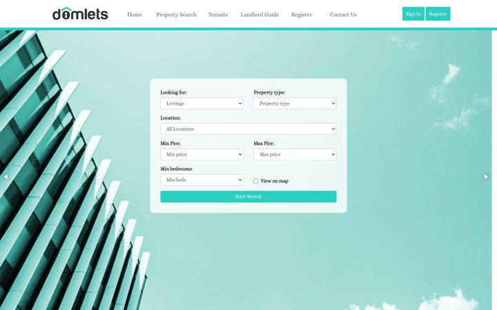 Screenshot of domlets.co.uk