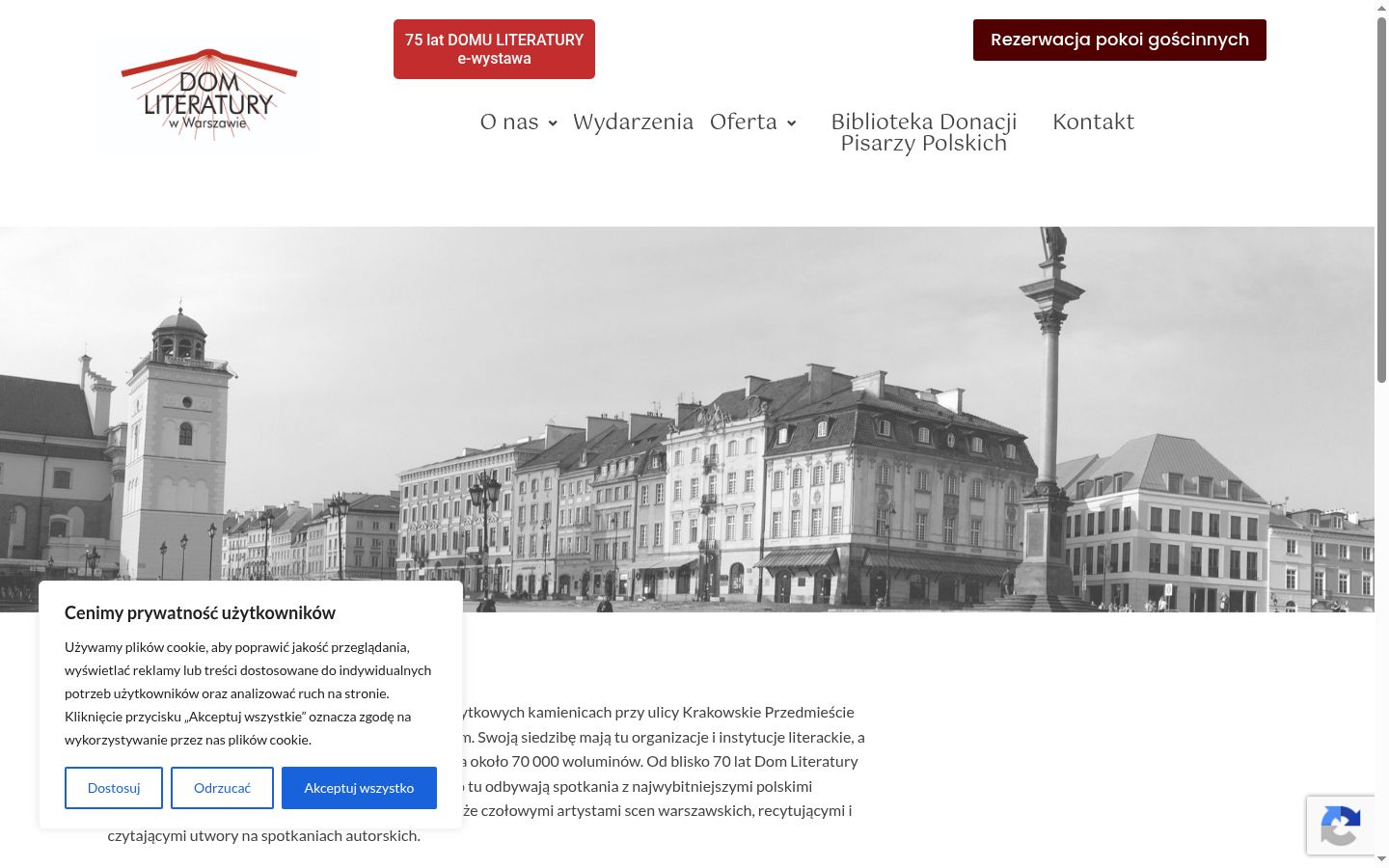 Zrzut ekranu banera zgody wyświetlanego przed jakąkolwiek interakcją