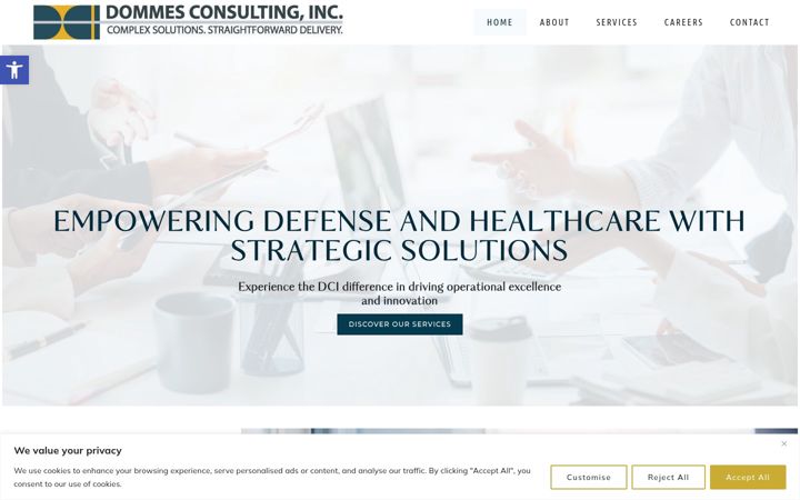 Screenshot of dommesconsulting.com