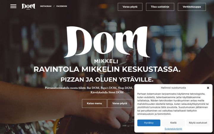 Screenshot di dommikkeli.fi