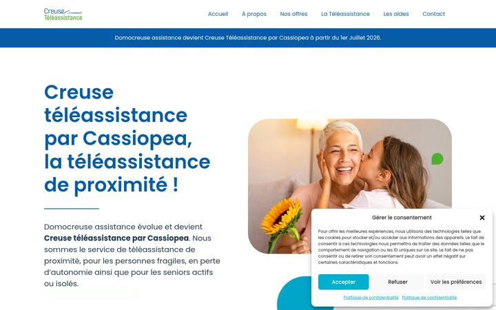 Screenshot ta' domocreuseassistance.fr