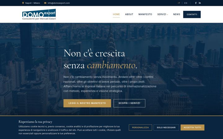 Screenshot of domoexport.com