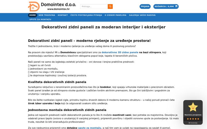 Screenshot of domointex.hr
