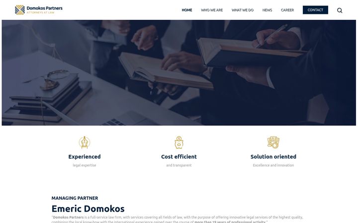 Screenshot of domokospartners.ro