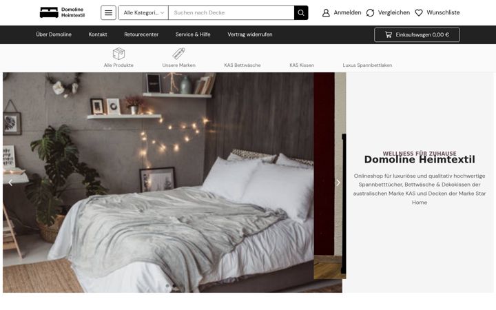 Skærmbillede af domoline-heimtextil.de