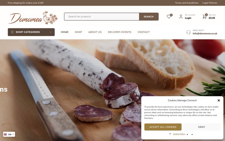 Screenshot of domomea.co.uk
