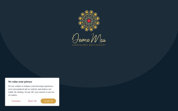 Screenshot of domomearestaurant.de