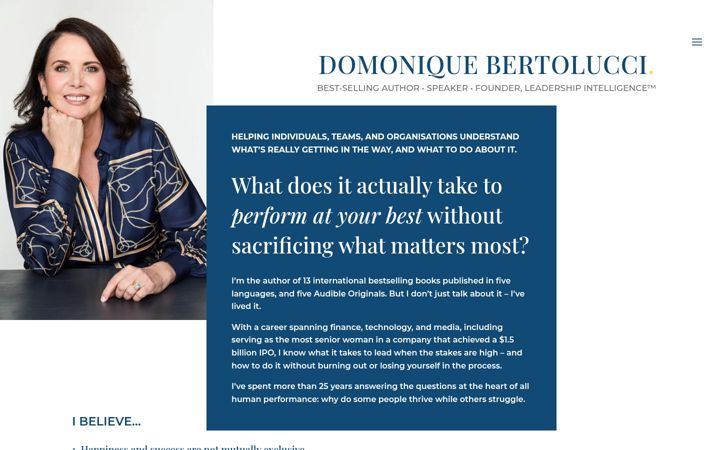 Screenshot of domoniquebertolucci.com