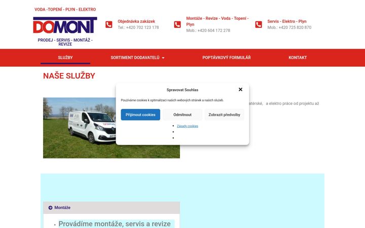 Screenshot di domont.cz