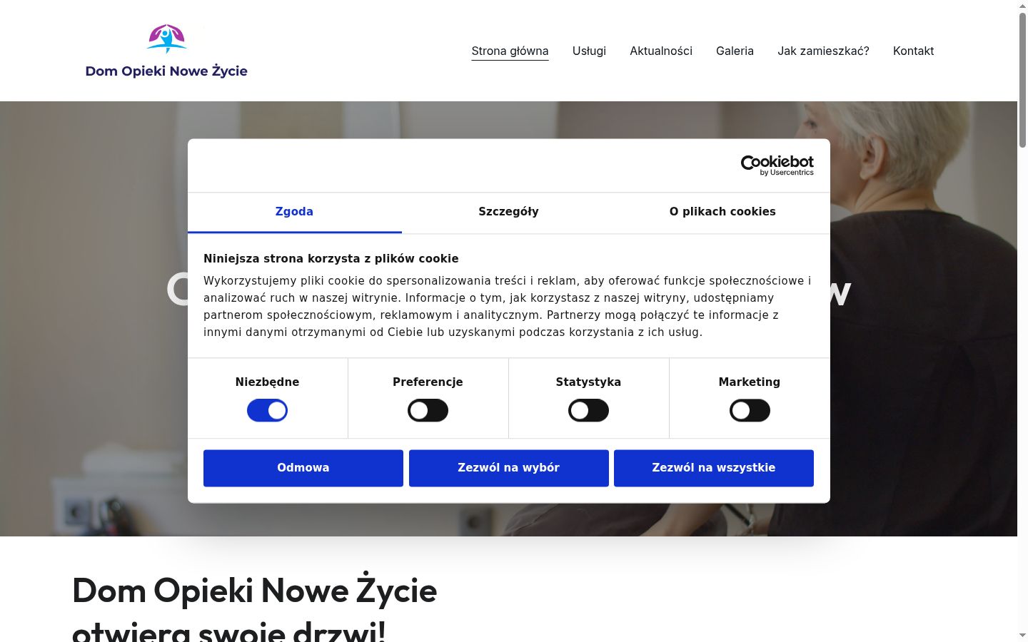 Sutikimo reklamjuostės, rodytos prieš bet kokią sąveiką, ekrano kopija