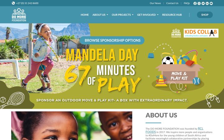 Screenshot of domore.org.za